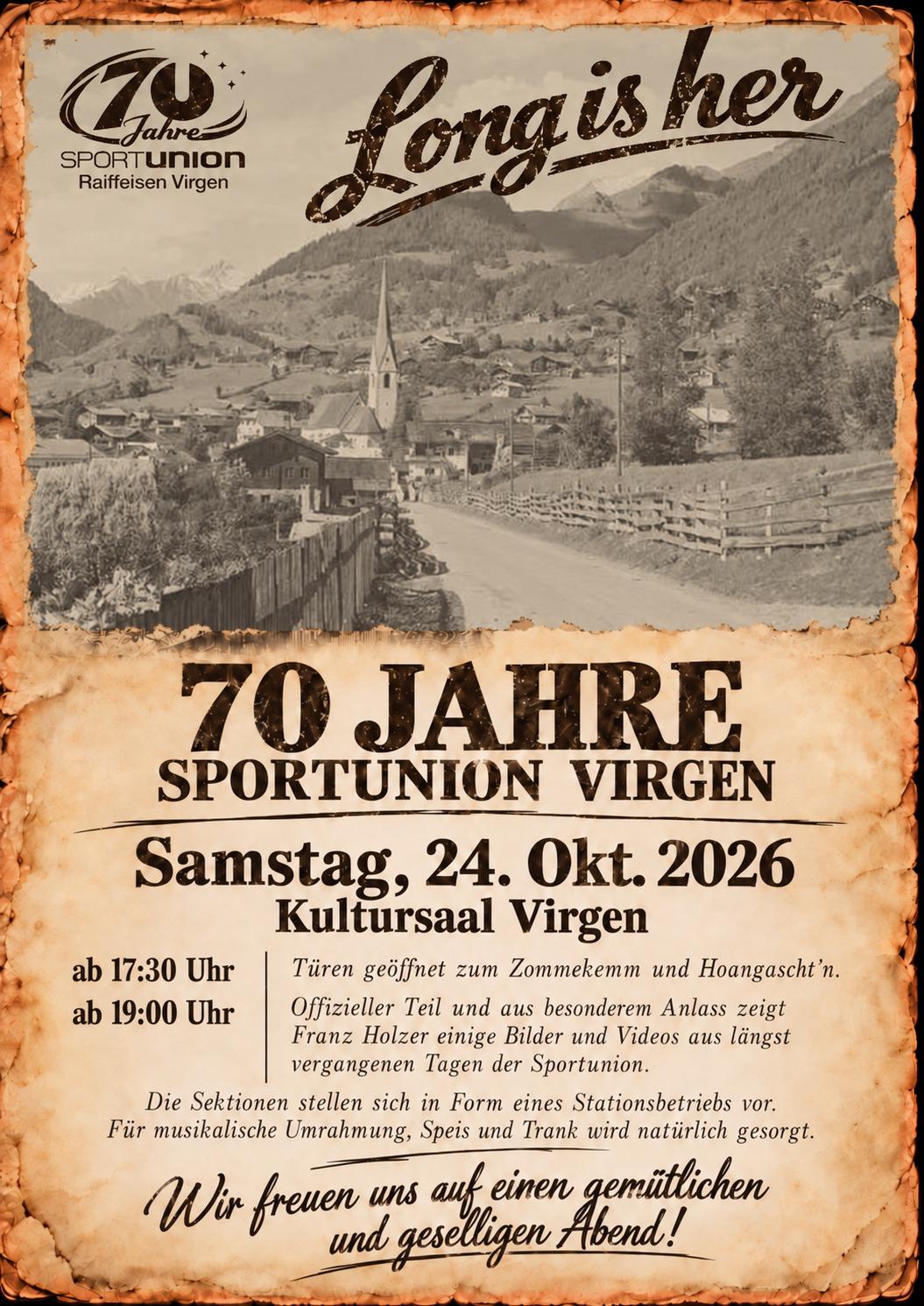 70 Jahre Sportunion Virgen